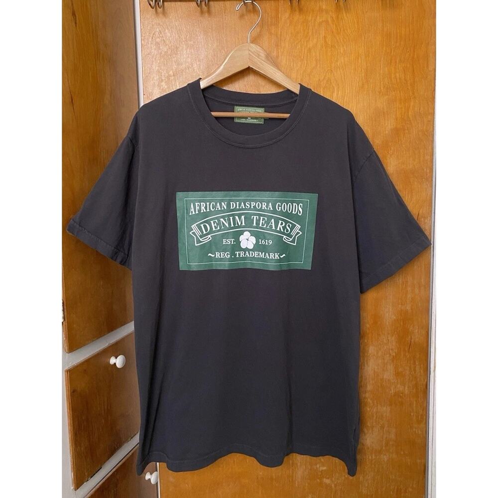 Denim Tears African Diaspora Goods Graphic Logo Gray Tee Men’s Size XXL T-shirt